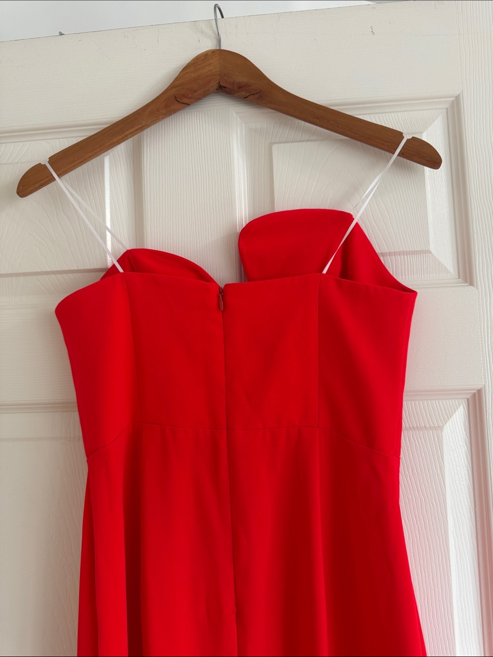 Amanda Uprichard Strapless Red Gown with Thigh Slit - Picture 7 of 10